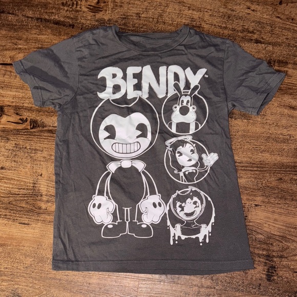 Bendy Other - Gray Graphic Kids T-Shirt size medium boys